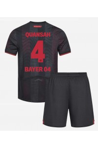 Bayer Leverkusen Jarell Quansah #4 Jalkapallovaatteet Lasten Kotipeliasu 2025-26 Lyhythihainen (+ Lyhyet housut)